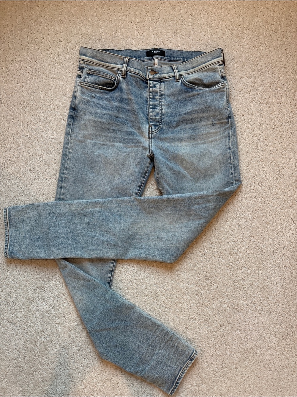 AMIRI Slim Light Blue Washed Jeans